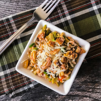 Farro and Green Olive Salad with Walnuts and Raisins<br>Delivery November 17-21