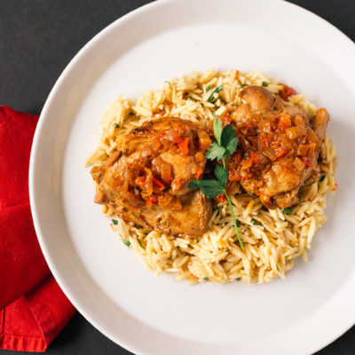 Paprika Chicken with Lemon-Parsley Orzo<br>Delivery January 6-10
