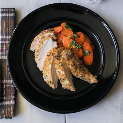 Sweet, Crunchy Mustard Chicken with Honey-Glazed Carrots <br>Delivery January 6-10