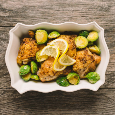 Roasted Chicken with Brussels Sprouts<br>Delivery February 17-21