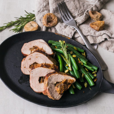 Fig and Blue-Cheese-Stuffed Pork with Green Beans with Pepitas<br>Delivery January 20-24