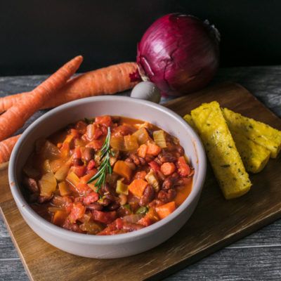 Italian-Style Chicken Stew with Herbed Polenta Cakes<br>Delivery February 17-21