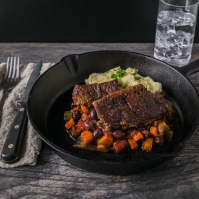 Short Ribs Provencal over Creme Fraiche-Mashed Potatoes with Chives<br>Delivery January 27-31