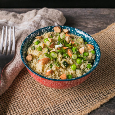 Couscous Salad with Zucchini and Roasted Almonds<br>Delivery May 5-9