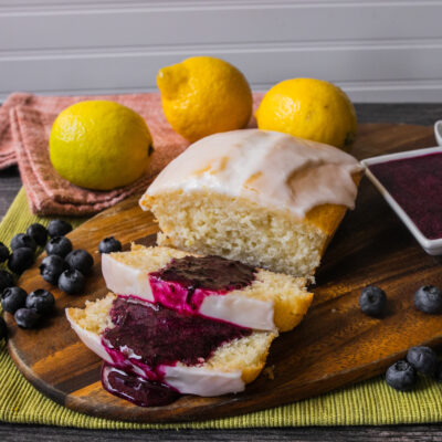 Lemon-Yogurt Cake with Blueberry Sauce<br>Delivery June 2-6