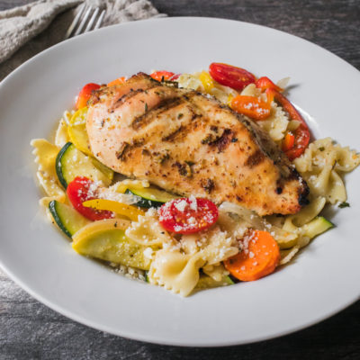 Herb-Marinated Chicken with Pasta Primavera<br>Delivery June 30-July 4