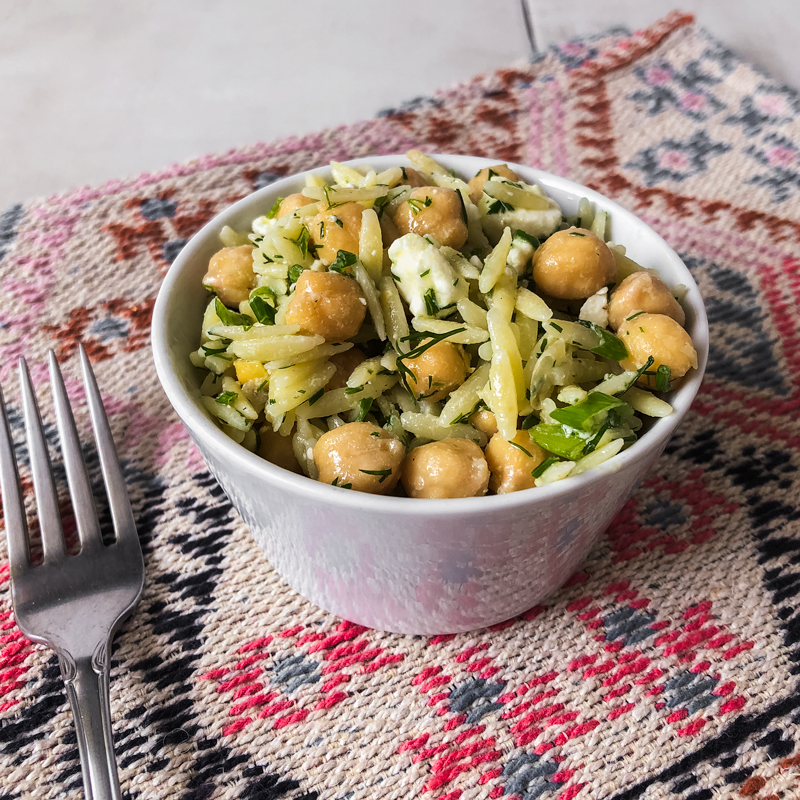 Orzo Salad with Feta, Chickpeas, Dill and Lemon<br>Delivery June 23-27