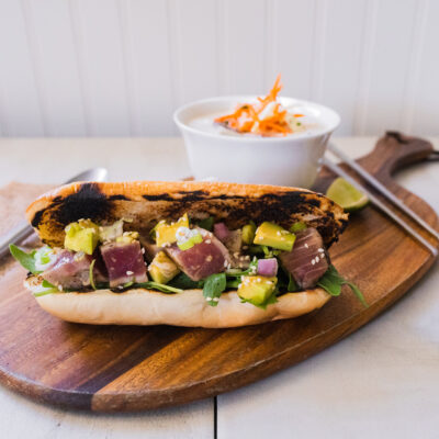 Grilled Tuna Rolls with Thai-Style Coconut Soup<br>Delivery July 21-25