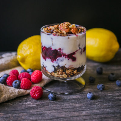 Lemon-Yogurt and Berry Swirl with Granola<br>Delivery August 18-22