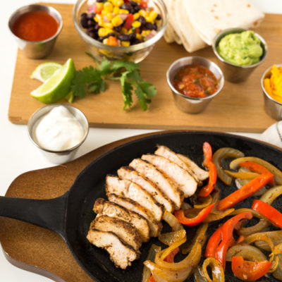 Chicken Fajitas with Bell Peppers and Onions with Black Bean and Corn Salad <br>Delivery September 8-12