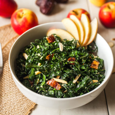 Kale and Apple Salad with Almonds, Dates and Parmesan<br>Delivery September 8-12
