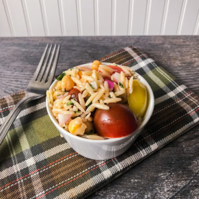 Orzo Salad with Chickpeas and Tomatoes with Cabernet Vinaigrette<br>Delivery August 25-29