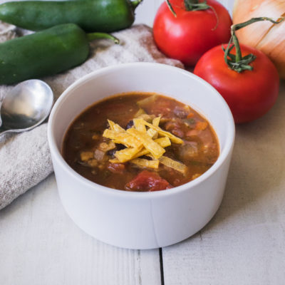 Vegetable-Tortilla Soup<br>Delivery September 8-12
