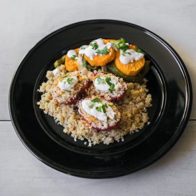 Quinoa “Risotto” with Lemon and Roasted Tomatoes with Roasted Sweet Potatoes and Peppers <br>Delivery January 6-10