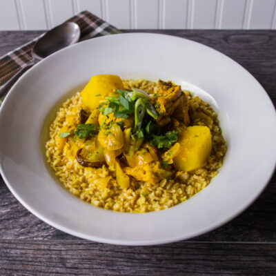 Cornish Hen Stew with Lemongrass and Chiles over Steamed Rice<br>Delivery January 20-24