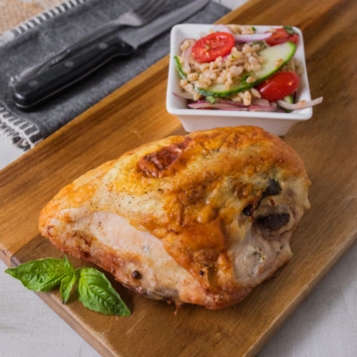 Chicken with Herbed Goat Cheese with Farro Salad with Tomato and Cucumber<br>Delivery September 15-19