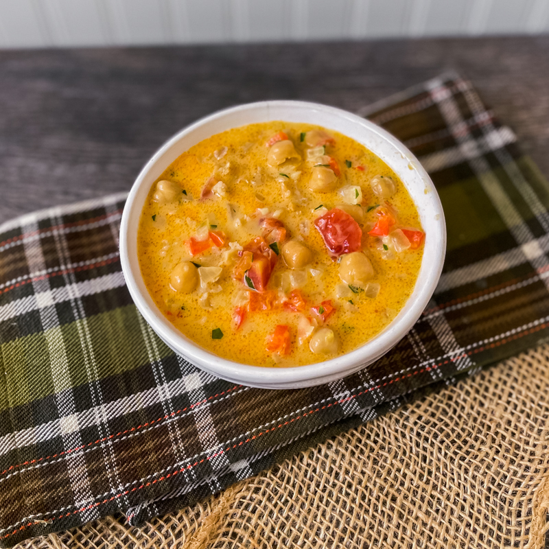 African-Style Curried Coconut Soup with Chickpeas<br>Delivery January 20-24