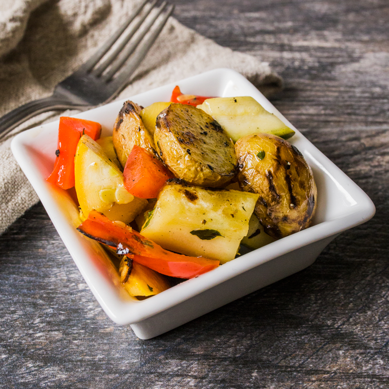 Grilled Potato and Summer Squash Salad with Marjoram-Lemon Dressing<br>Delivery July 21-25