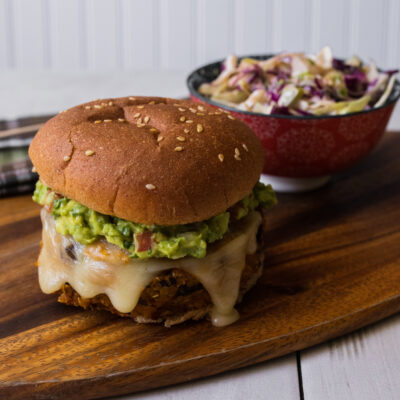 Sweet Potato-Black Bean Veggie Burger with Chipotle Coleslaw<br>Delivery August 25-29
