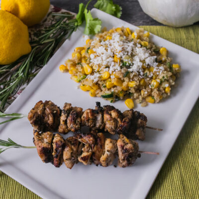 Baja-Style Rosemary Chicken with Quinoa with Corn and Zucchini<br>Delivery September 1-5
