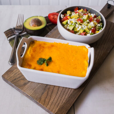 Polenta Tamale Pie with Mexican-Style Chopped Salad with Salsa Verde Dressing <br>Delivery September 1-5